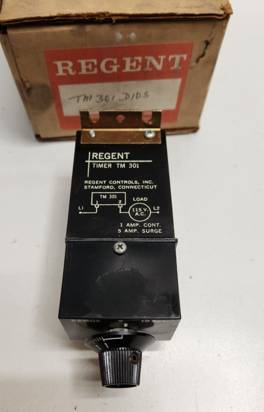 NEW OLD STOCK! REGENT 115V 10 SEC SOLID STATE DELAY TIMER TM301 / TM301D1S