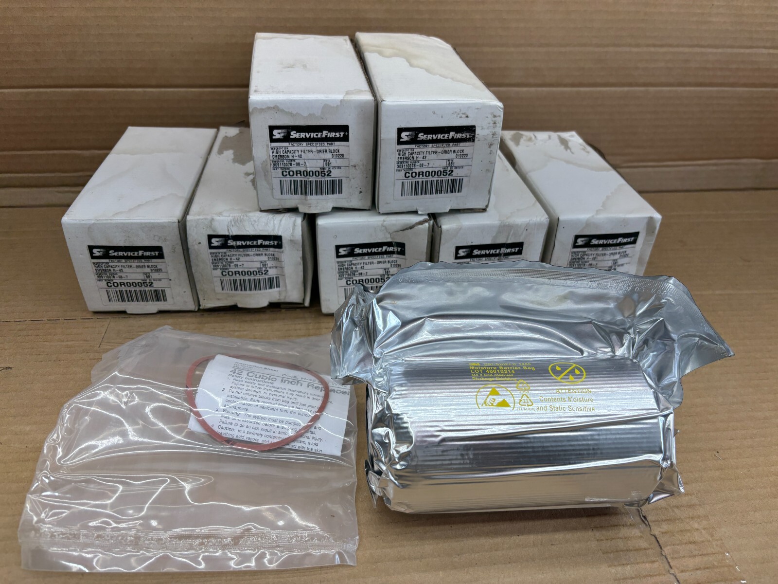 Lot of 7x Service First Emerson COR00052 High Capacity Filter Drier Block