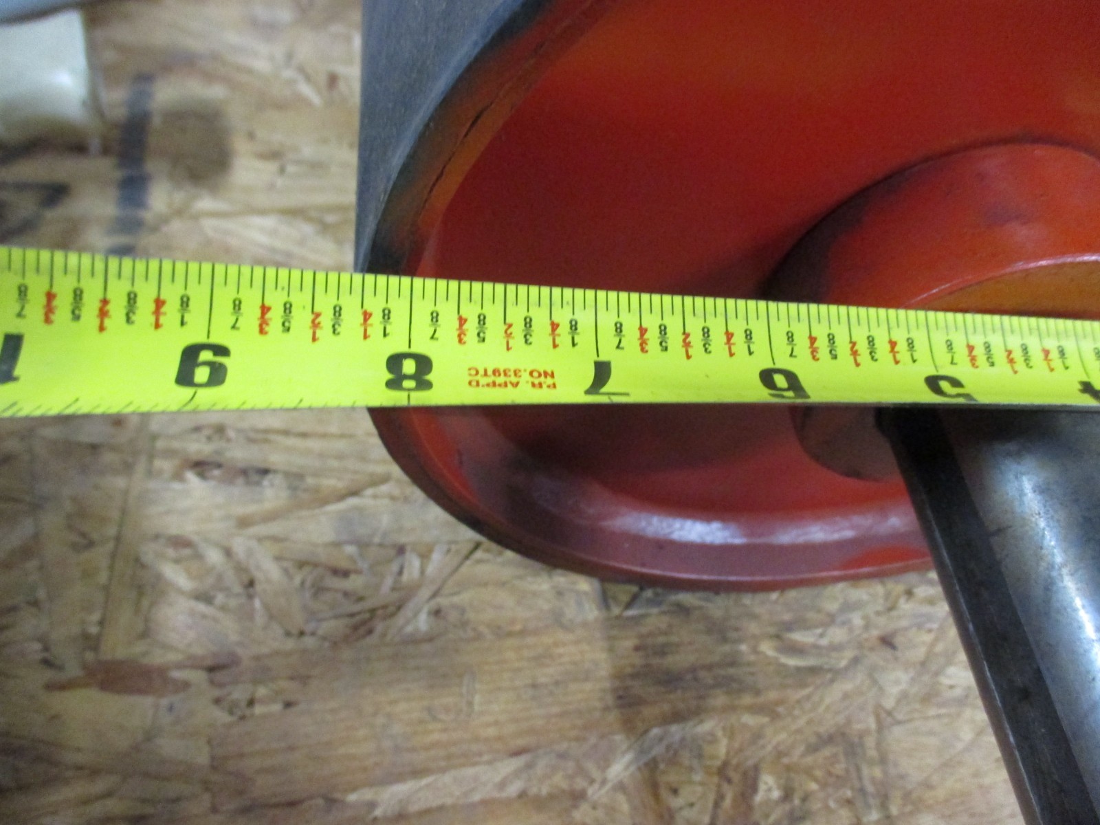8-1/4″ OD RUBBER COATED CONVEYOR ROLLER 22-1/2″ USED