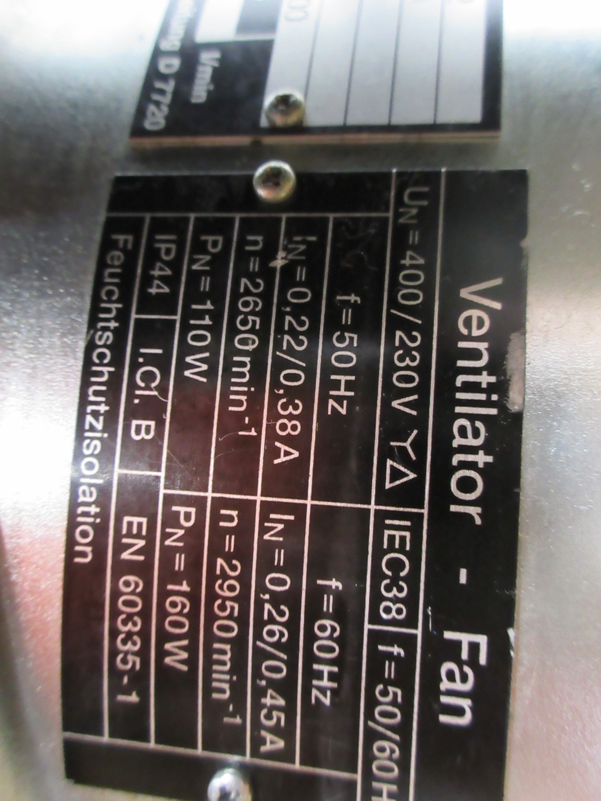 GILDEMEISTER TWIN 32 CNC LATHE HAWE HK N.SK.7961 B/2 036178-03-04 VENTILATOR FAN