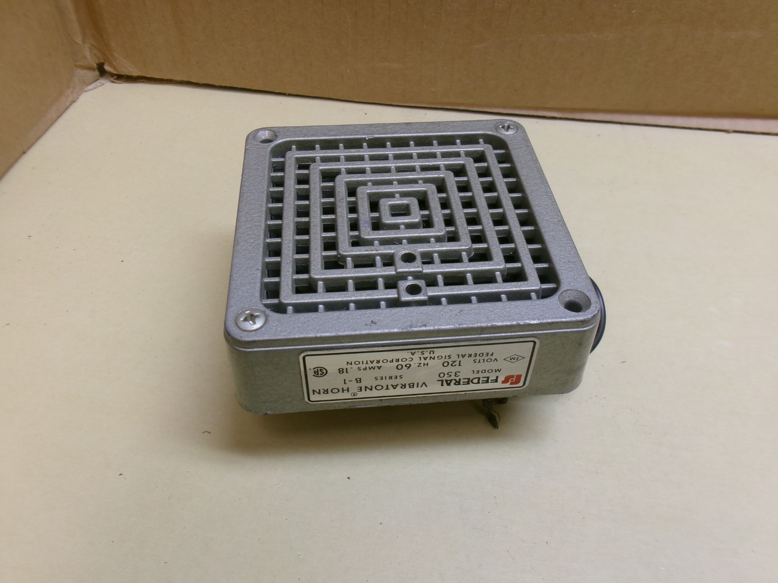 Federal Vibratone Horn, Model 350, Series B1