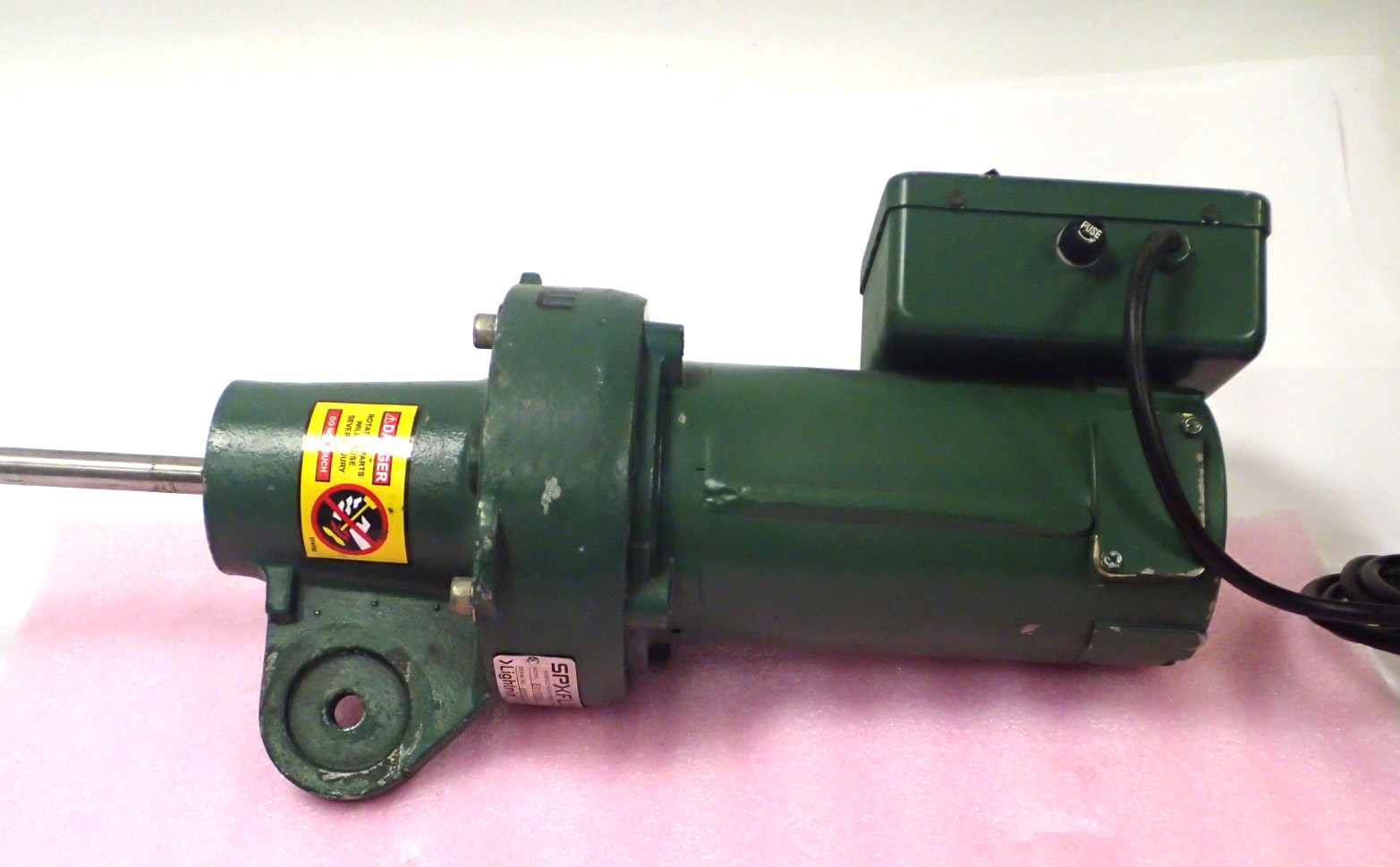 SPXFLOW EV1P25M LIGHTNIN MIXERS SS SPINDLE w/BALDOR IND MOTOR .25HP 1800 RPM