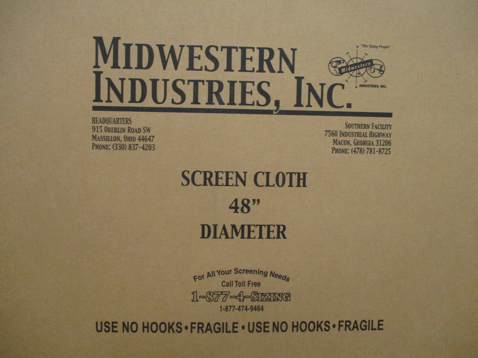 New SWECO Midwestern Screen Cloth 48″ 16M A4507AES