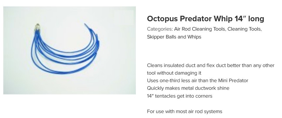 1 NEW OCTOPUS 14″ PREDATOR WHIP W/RECTUS COUPLER NNB ***MAKE OFFER***