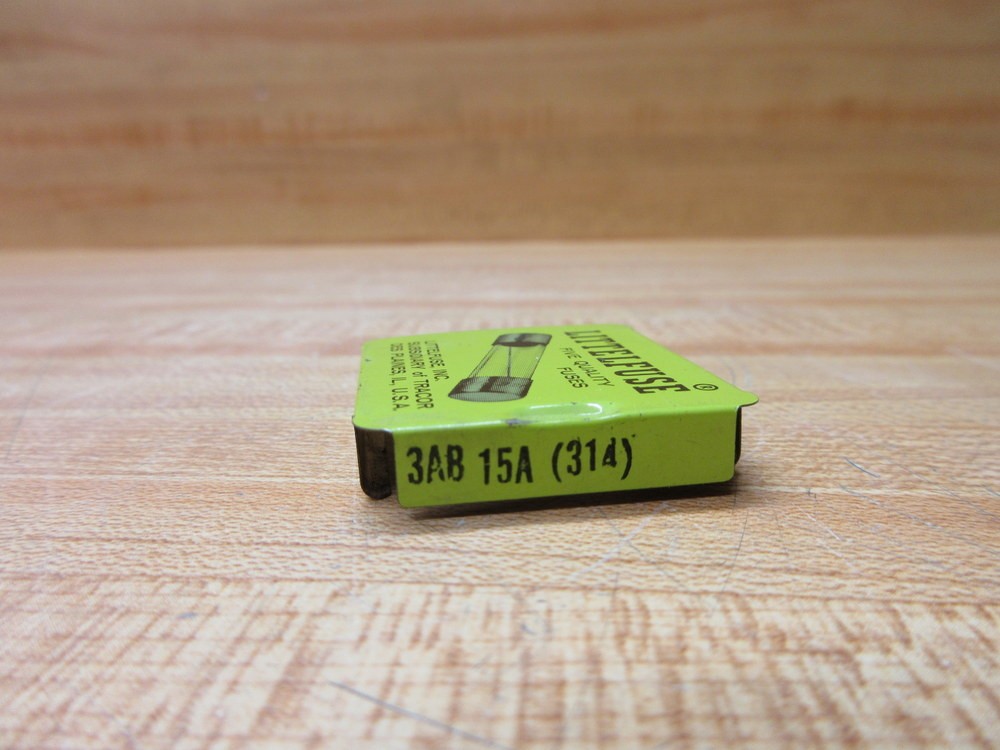 Littelfuse 3AB-15A Fuse Cross Ref 1BX45 314, White, 0314015 (Pack of 10)