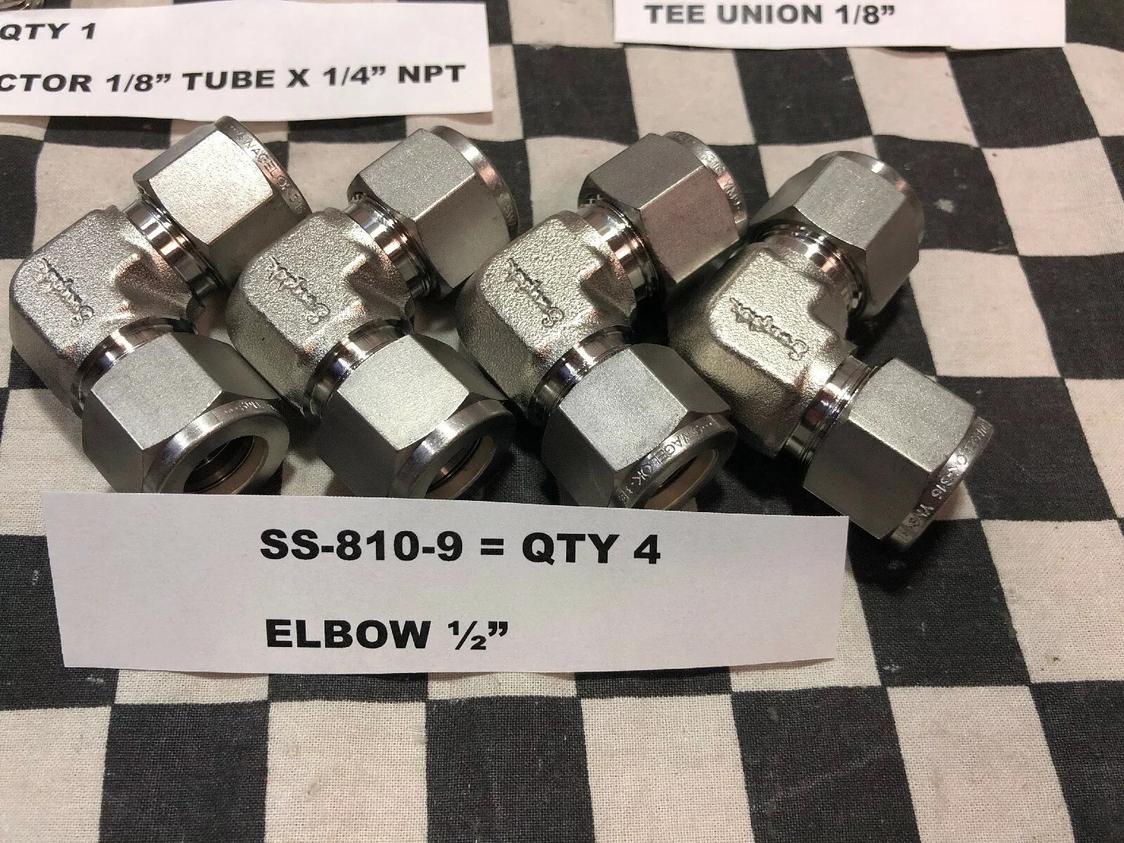 Swagelok SS-200-6 SS-400-6-2 SS-200-3 SS-200-1-2 SS-400-9 SS-810-9 SS-810-NFSET