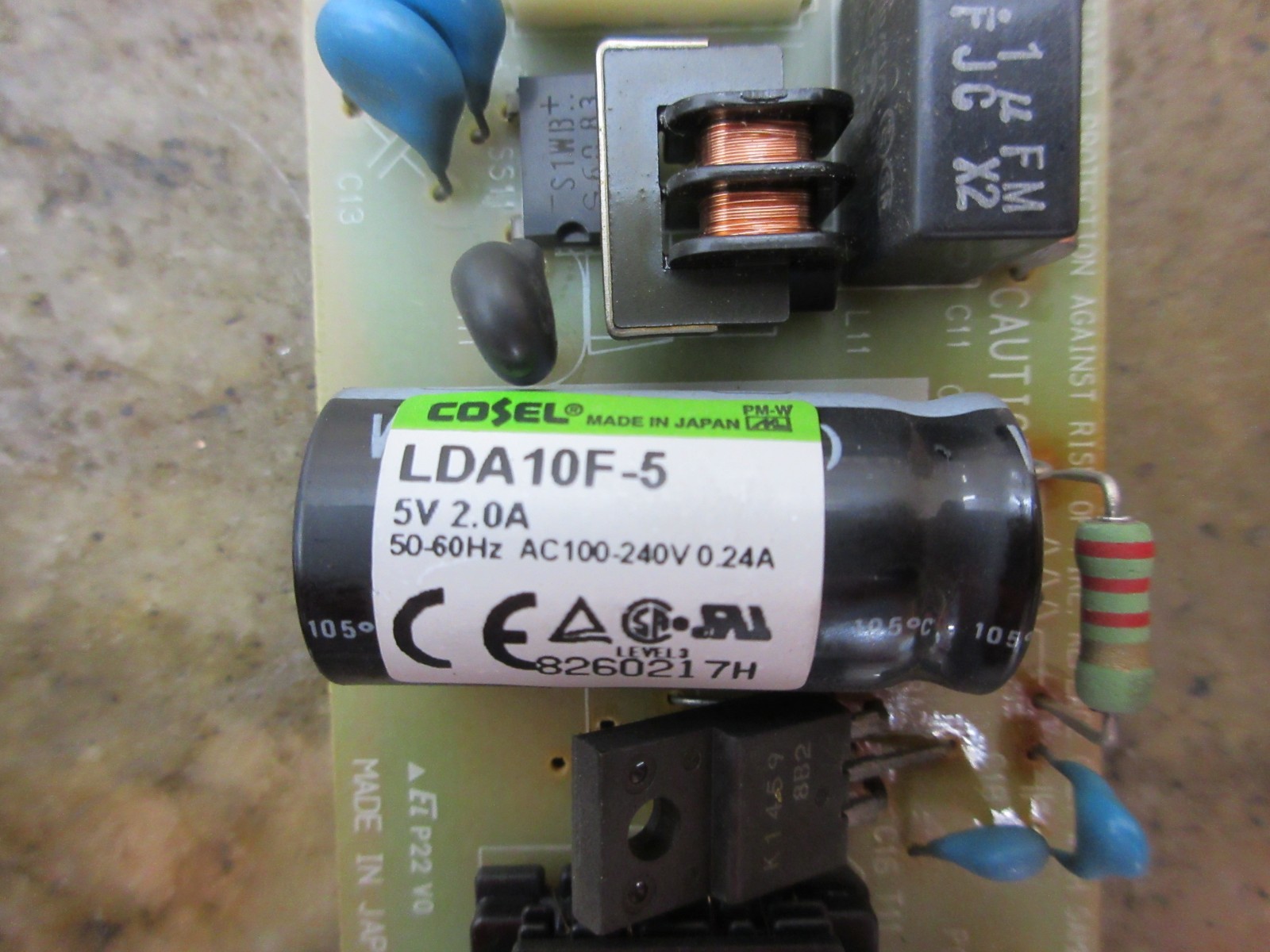 1998 HITACHI SEIKI TS-15 CNC LATHE COSEL POWER SUPPLY LDA10F-5 EACH 1