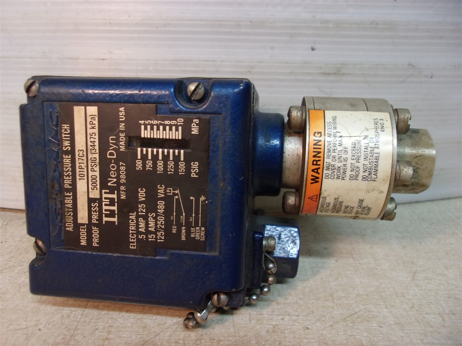 ITT Neo-Dyn 101P17C3 Pressure Switch *FREE SHIPPING*