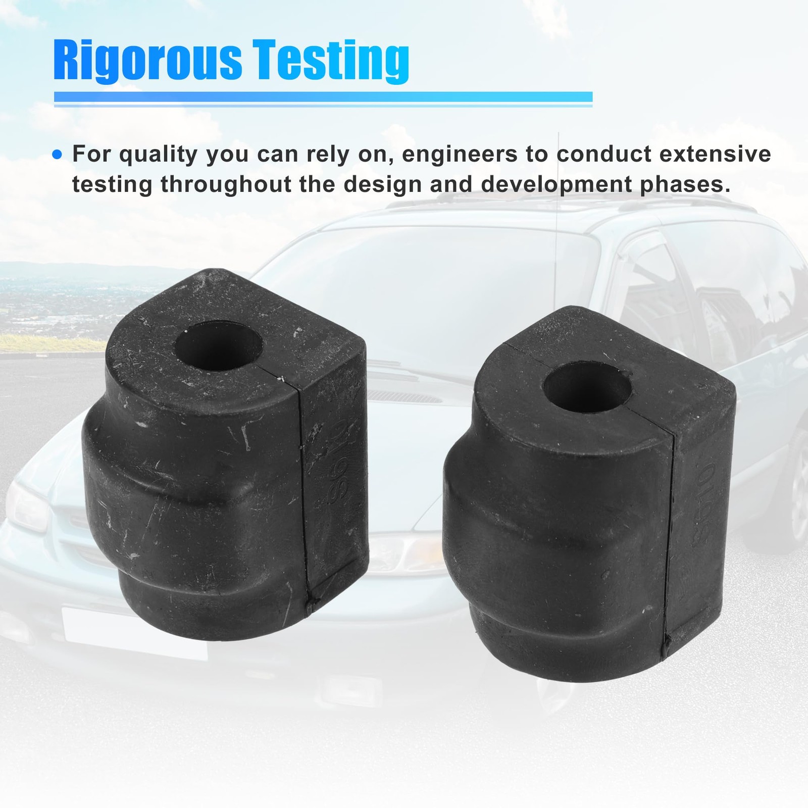 uxcell 2pcs Car Suspension Stabilizer Bar Bushings 1.37″x1.22″x1.57″, Black