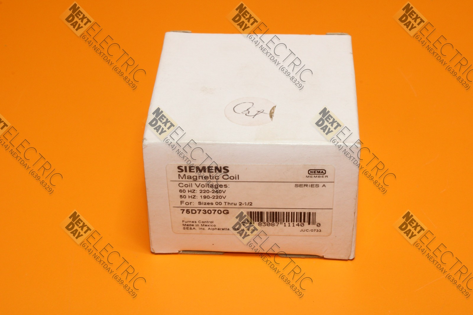 Siemens, 75D73070G, 220-240v Coil Starter Contactor 190-220v