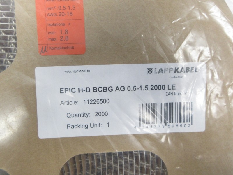 LAPP KABEL 11226500 (PKG OF 2000) NSMP