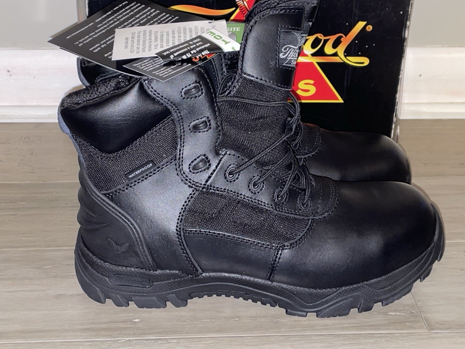 THOROGOOD Shoes 804-6190 6-Inch Work Boots Men’s 10.5 XWide Black Safety Toe