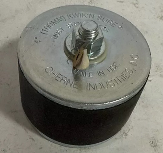 CHERNE IND. MECHANICAL PLUG, 4” (100mm) KWIK’N SURE M173