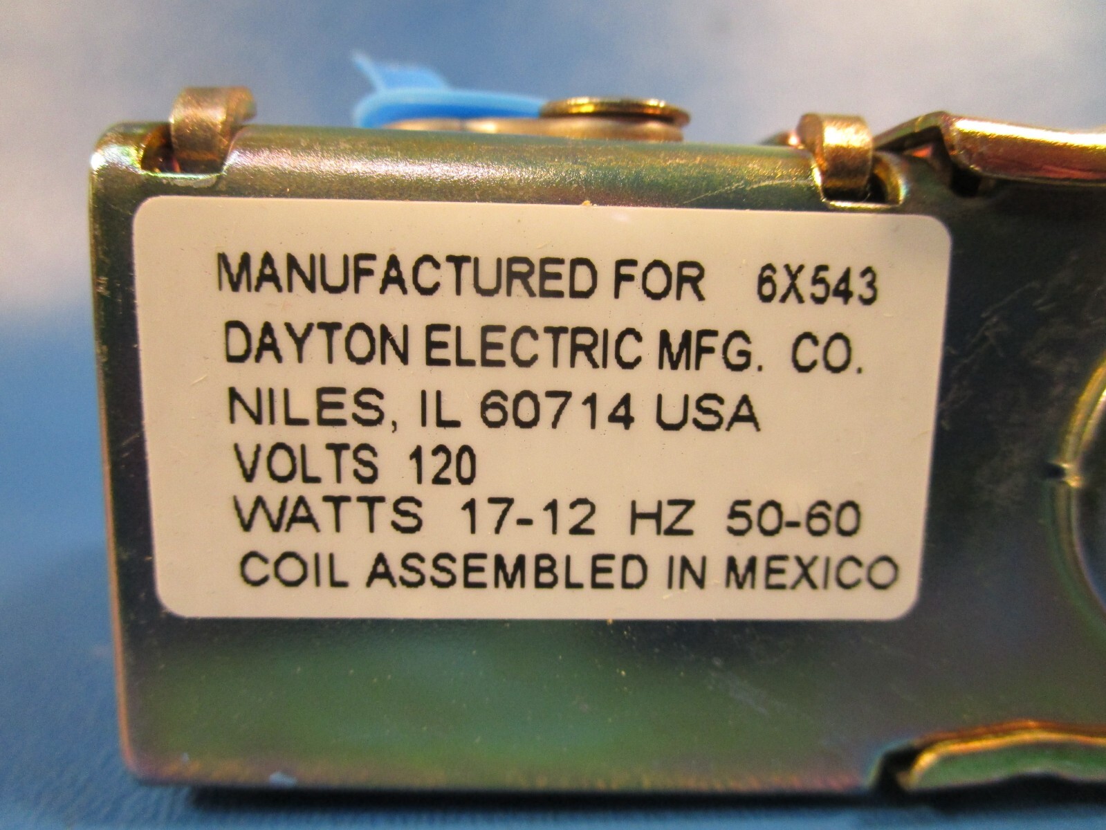 DAYTON 6×543, Solenoid Coil, 120 VAC, 50-60 HZ, 6″ Leads (GRAINGER)