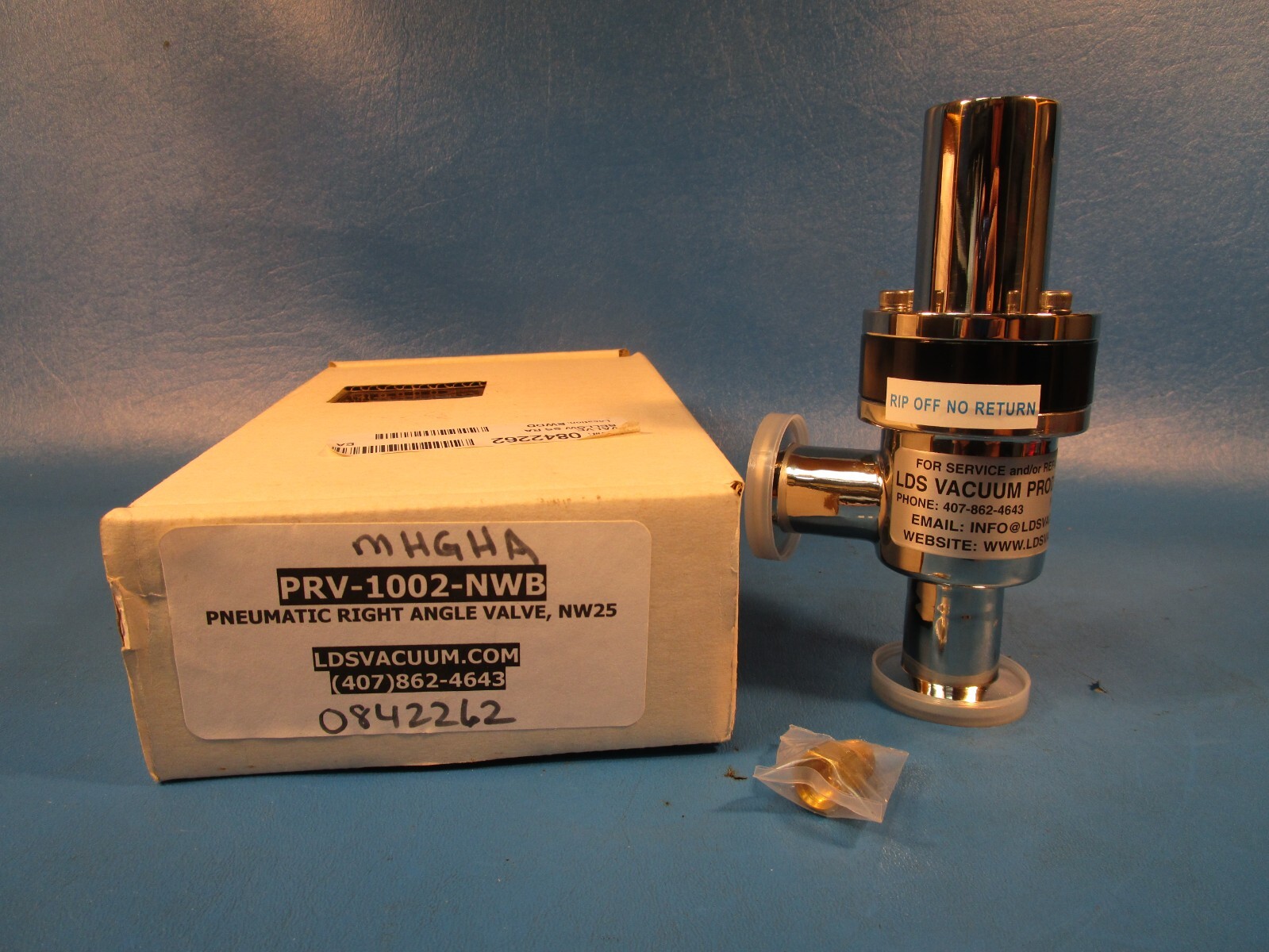 LDS PRV-1002-NWB, PNEUMATIC RIGHT ANGLE VALVE, NW25, PRV-NW25-OS