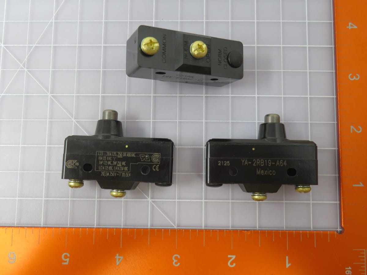 Lot of 11 Honeywell YA-2RB19-A64 Basic / Snap Action Switches SP-NO CIR 20A 250