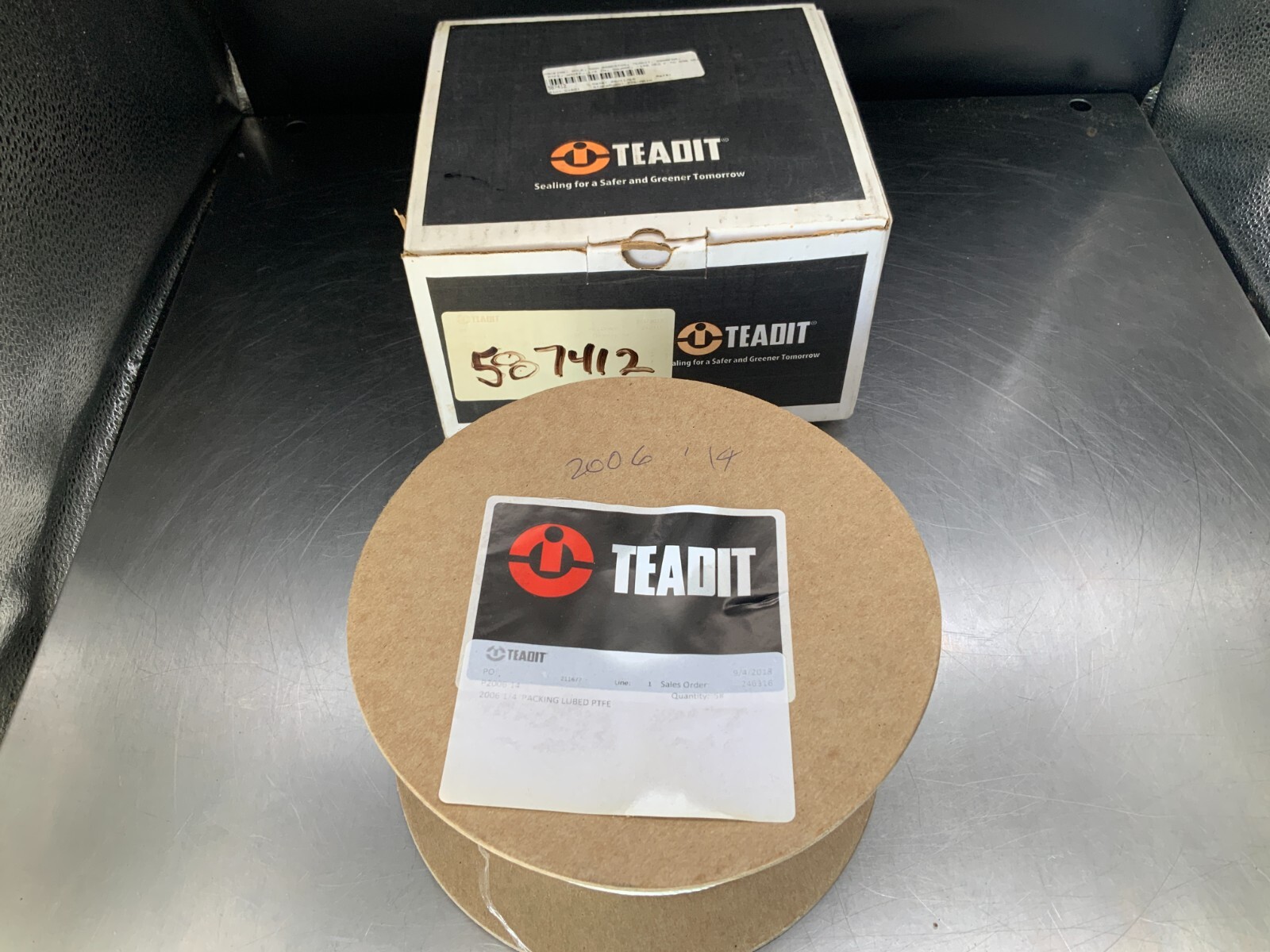 Teadit P2006.14 2006 Braided Packing Lubed PTFE 1/4″ , 5# Spool