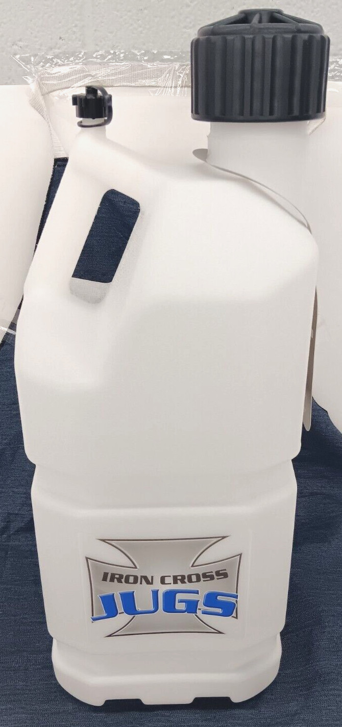 IRONCROSS 5 GALLON WHITE MULTIPURPOSE UTILITY JUG HIGH DENSITY POLYETHLENE
