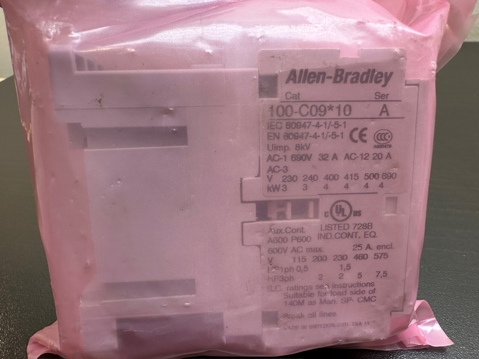 New ALLEN BRADLEY 100-C09I0 REVERSING CONTACTOR SERIES A