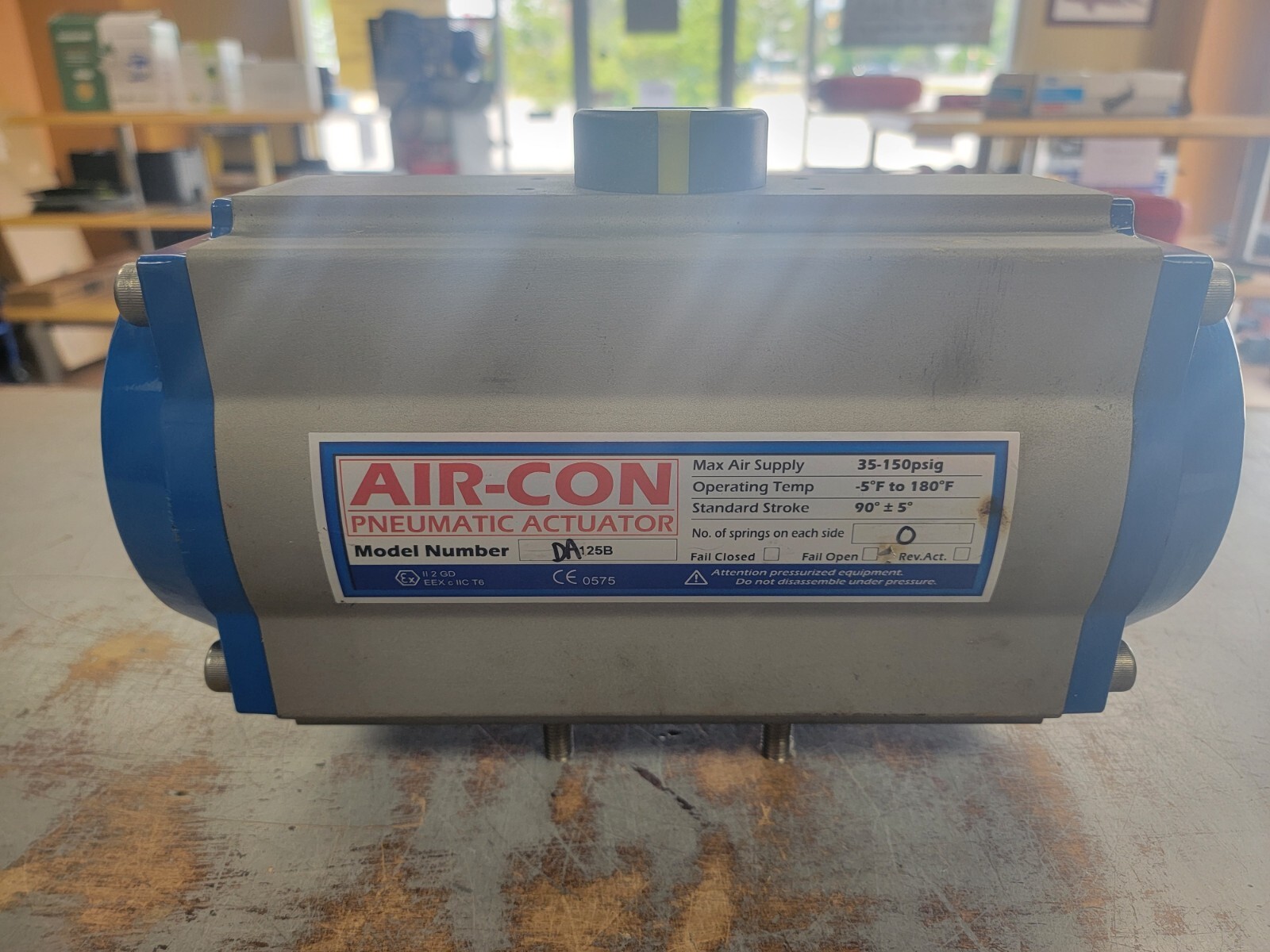 NEW — Air-Con Pneumatic Actuator DA125B 35-150psig 125