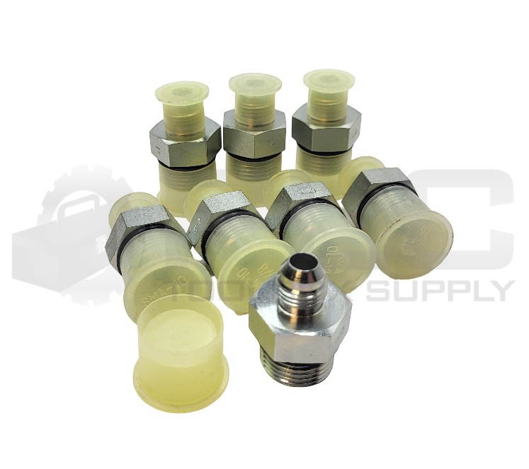 LOT OF 8 NEW STEEL HYDRAULIC FITTING SMA-10 7/8″ TO SMA-6 9/16