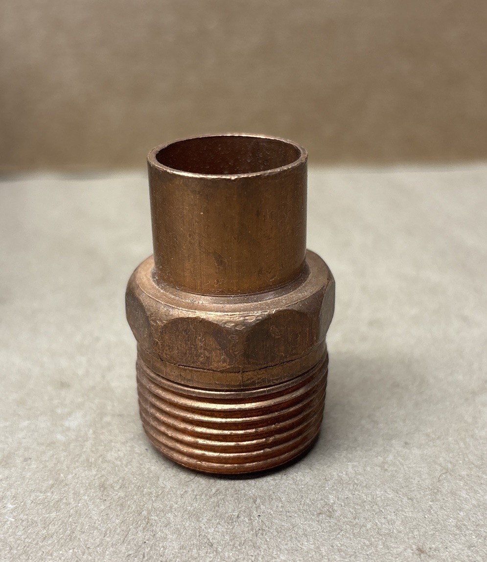 Mueller Industry W01145 Copper Pipe Adapter 7/8 x 1 OD (C x MPT) WC-401 Lot of 3