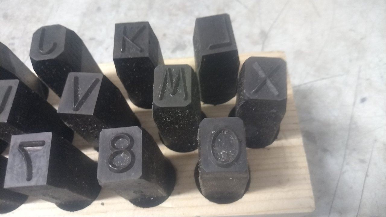 Young Bros. Stamp Works 09363 1/2 In Char H Heavy Duty Letter/Number Combo Set