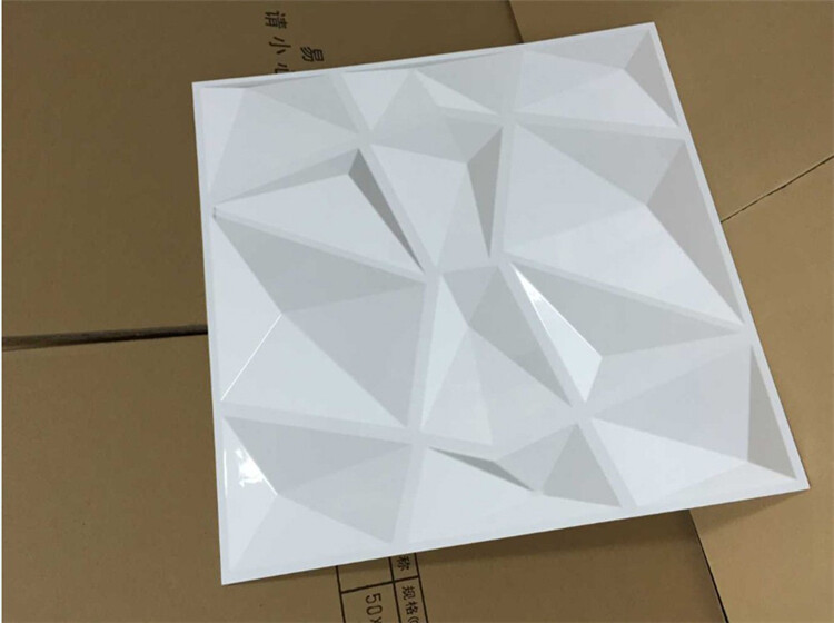 3D 12Pcs Wall Panels PVC Geometric Brick Art Design DIY 11.8″x11.8″ Wallpaper