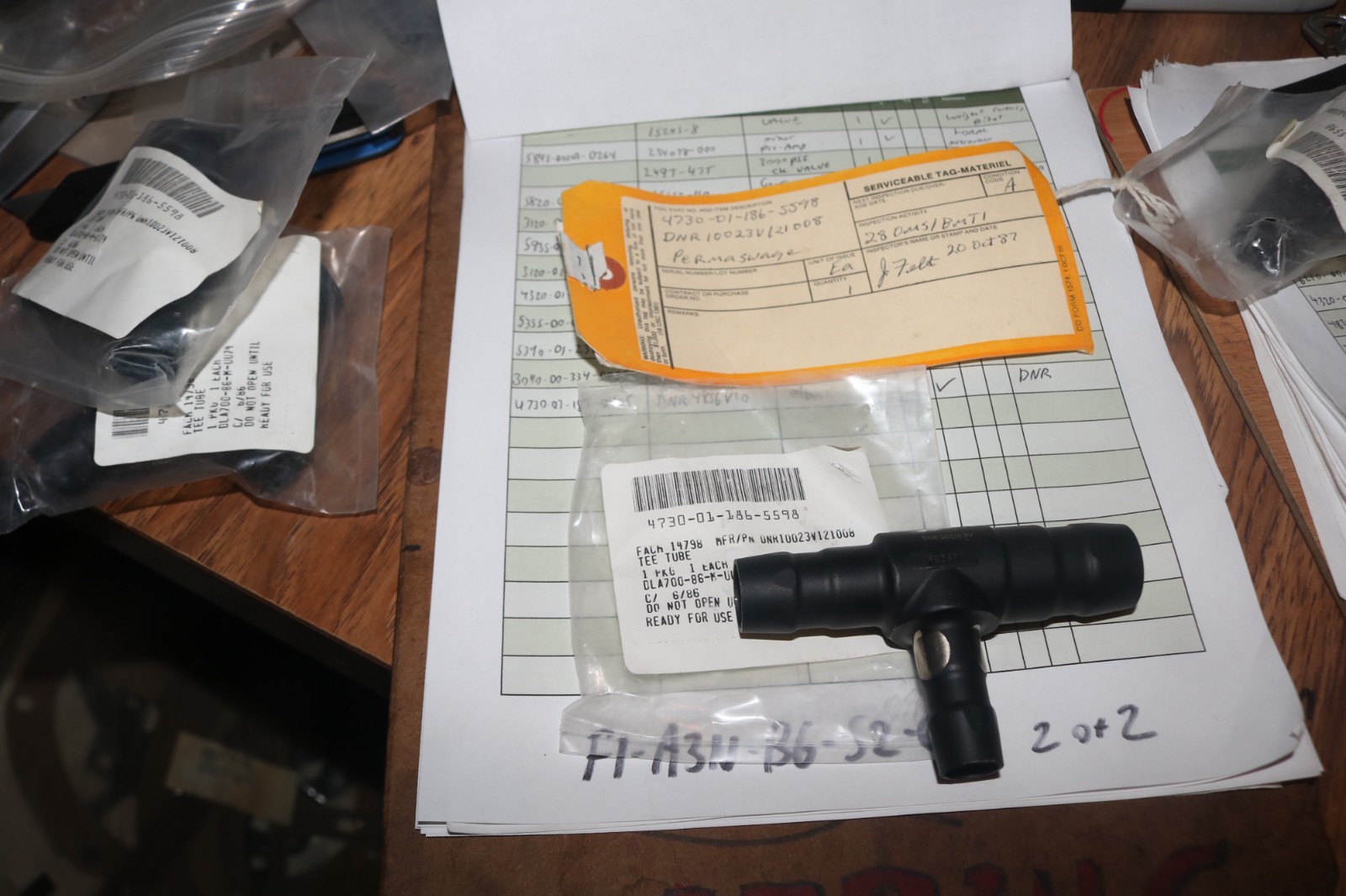 NOS DMC permaswage Deutsch TEE fitting PN DNR 10023V121008 4730-01-186-5598