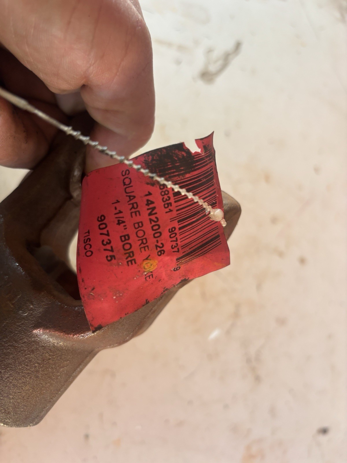Tisco Square Bore Yoke 14n200-26 1-1/4” Bore 907375
