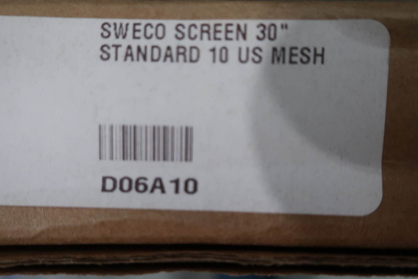Sweco D06A10 30in Standard Round Mesh Screen 10us