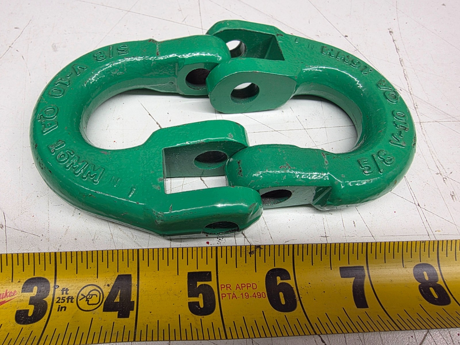 Campbell 5779255 (No Pin) 5/8″ 22600 lb Quick Alloy Green Painted Coupling Link