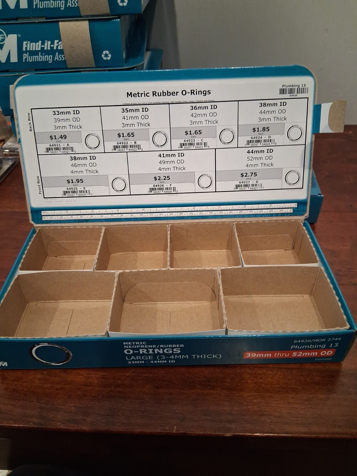 Midwest Fasteners Find It Fast **Empty** O-RING Assortment Boxes