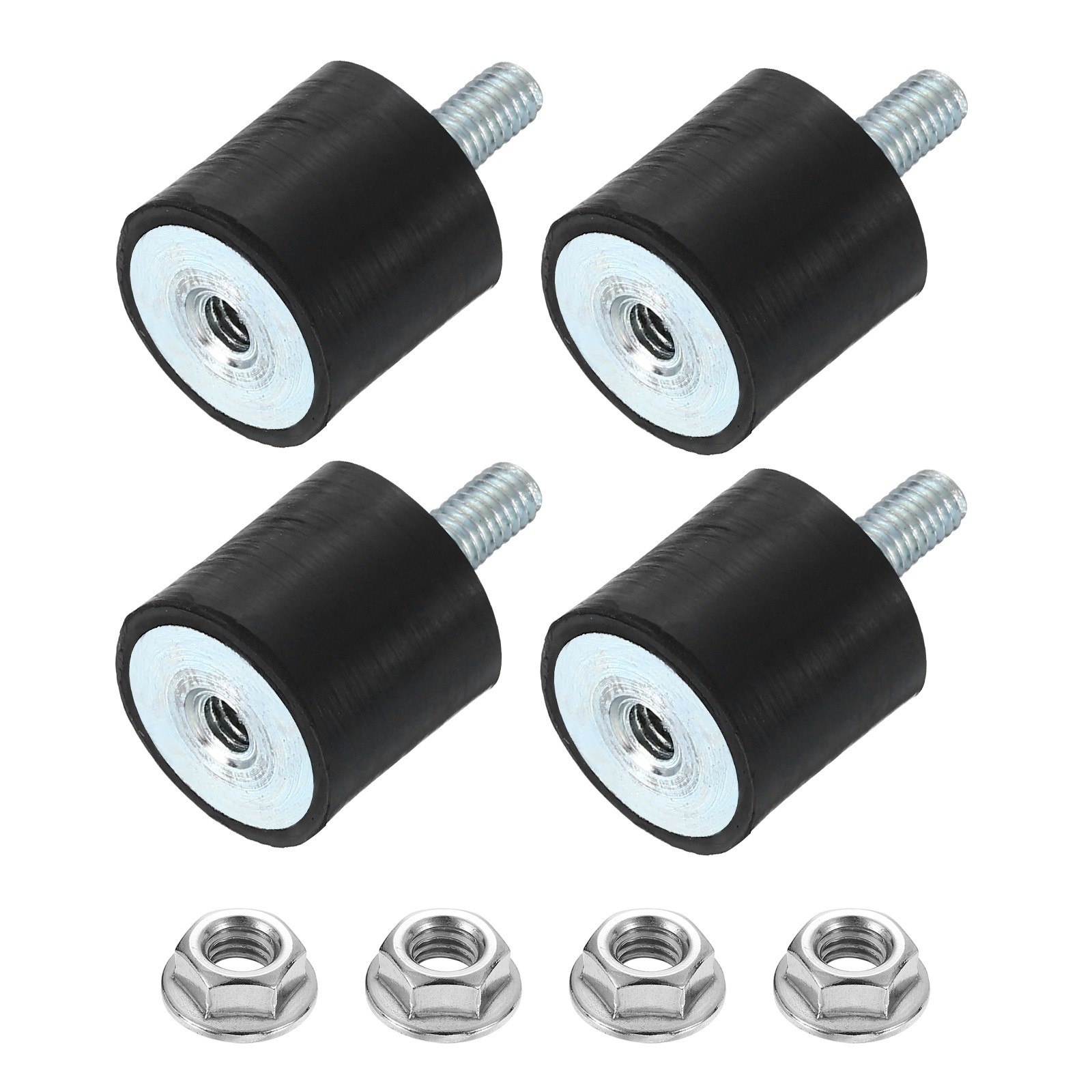 4Pcs M4x10mm Rubber Mounts 14x15mm Rubber Shock Absorber Mount with Nuts