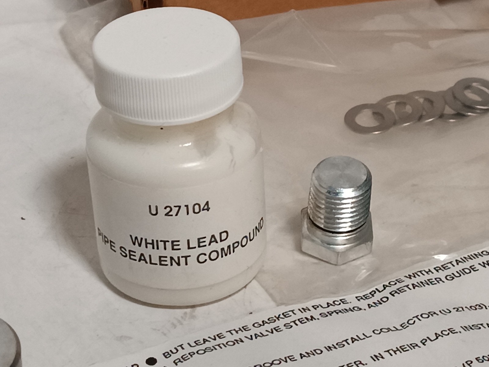 Wallace Tiernan G-1123 Trap Chamber Installation/Repair Parts Kit