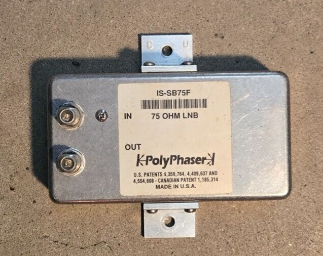 Used Pair of Polyphasers IS-SB75F 400-1400 MHz 75 Ohm Type G Female