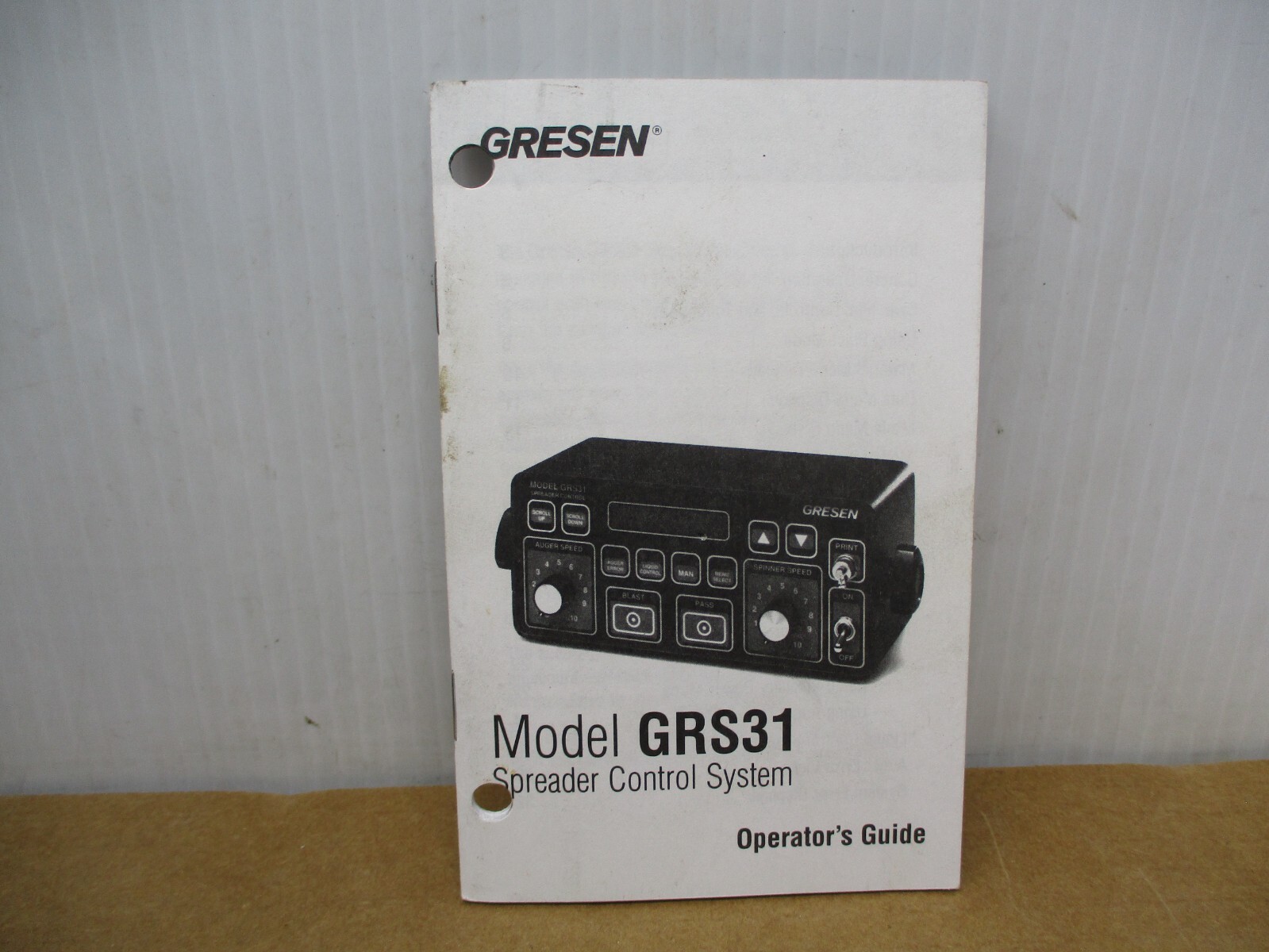 Gresen GRS31 Spreader Control OPERATOR’S GUIDE