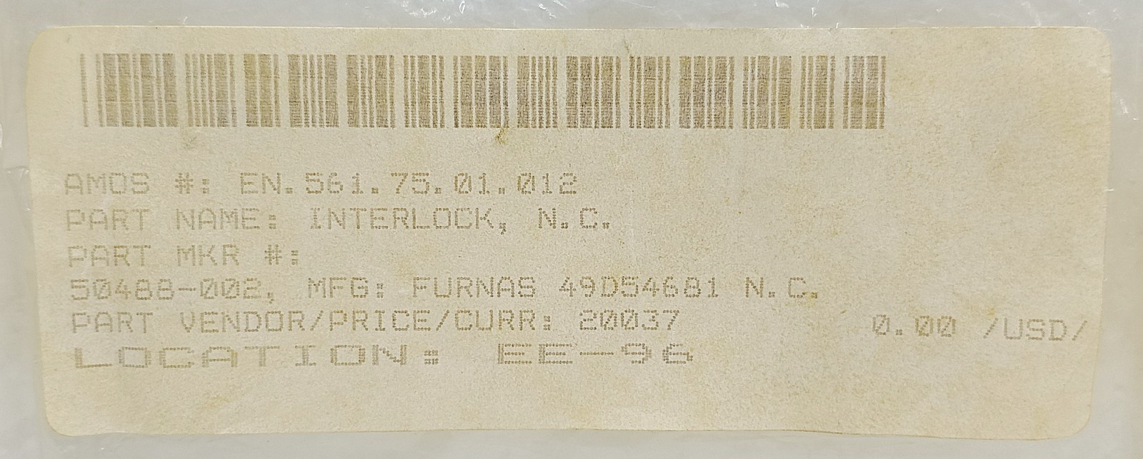 FURNAS 49D54682NC Contact Kit 1NC Auxiliary Interlock 120A 150A New Surplus 3 PC