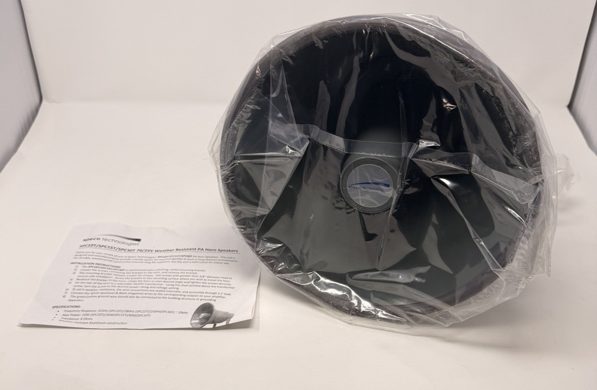 Speco Technologies SPC30T Weatherproof Speaker PA Horn