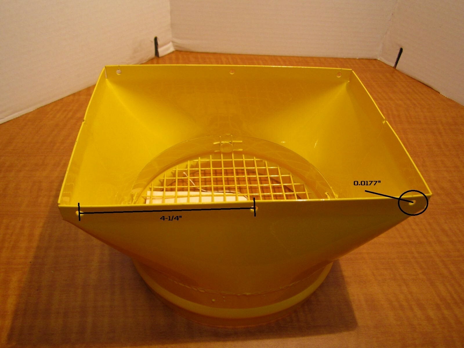 Blower Discharge Adapter Square to Round 6-3/4″ x 9-1/4″ Yellow NEW