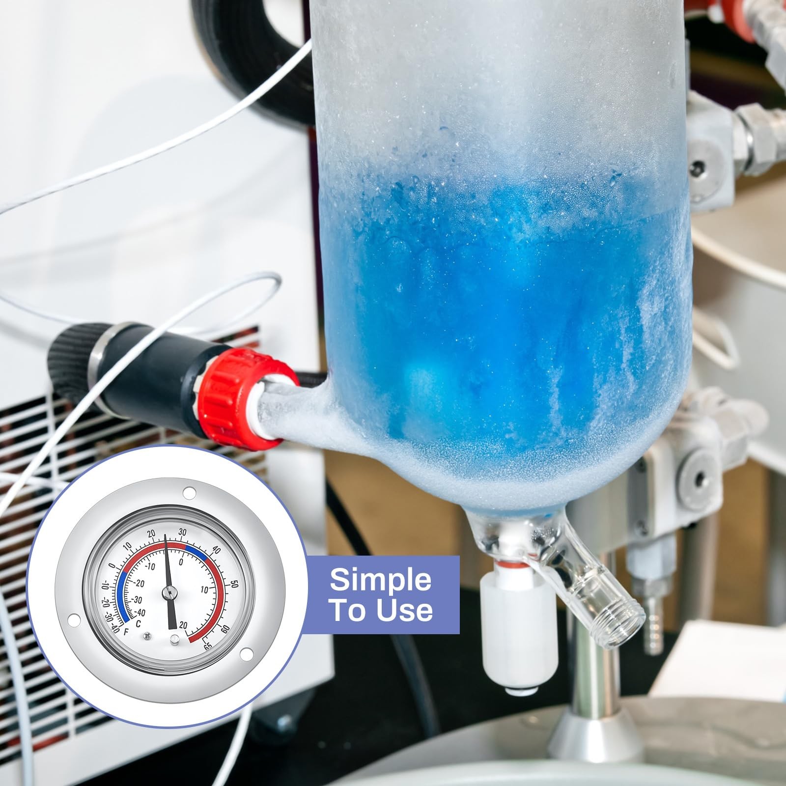 2 Pcs Cooler Thermometer Vapor Capillary Design Refrigerator Gauge Freezer Th…