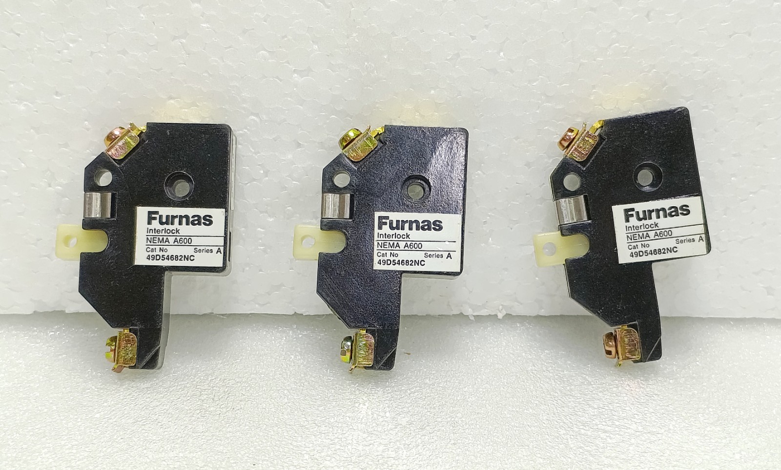 FURNAS 49D54682NC Contact Kit 1NC Auxiliary Interlock 120A 150A New Surplus 3 PC