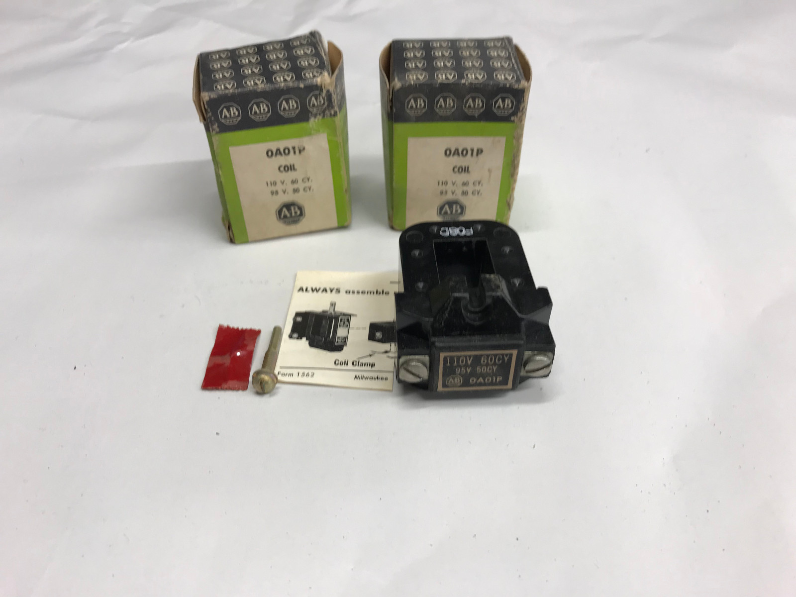 (2) Allen Bradley 0A01P 110V 60 CY 95V 50 CY Coil. NEW SURPLUS