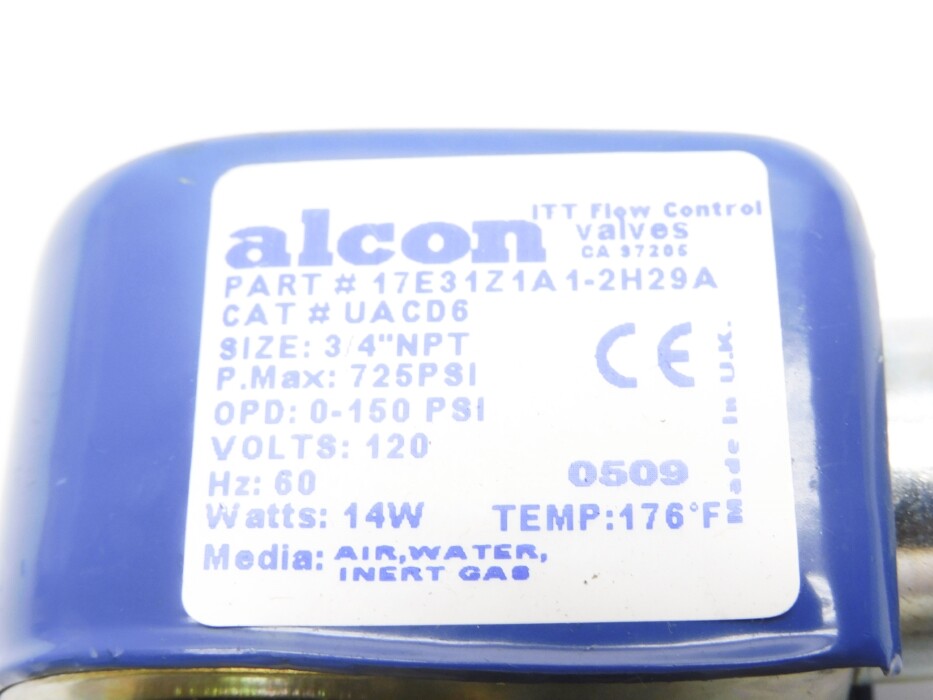 ALCON 17E31Z1A1-2H29A 120V 0-150PSI 3/4″ NSMP