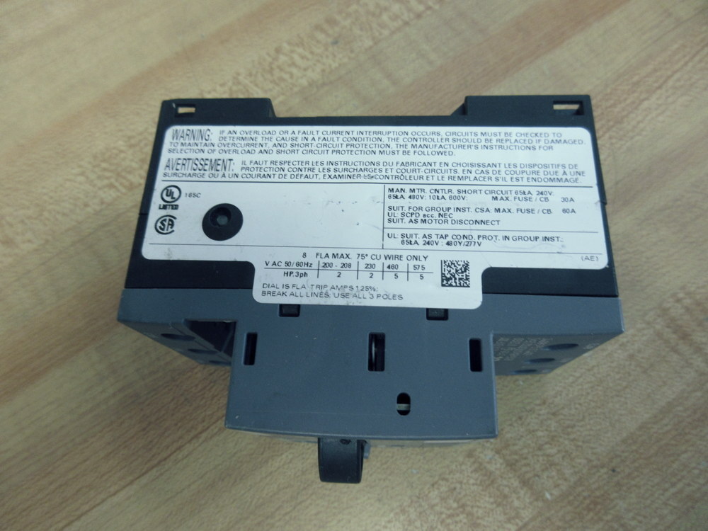 Siemens 3RV1011-1HA10 Circuit Breaker 3RV10111HA10 G/180712 *E09*