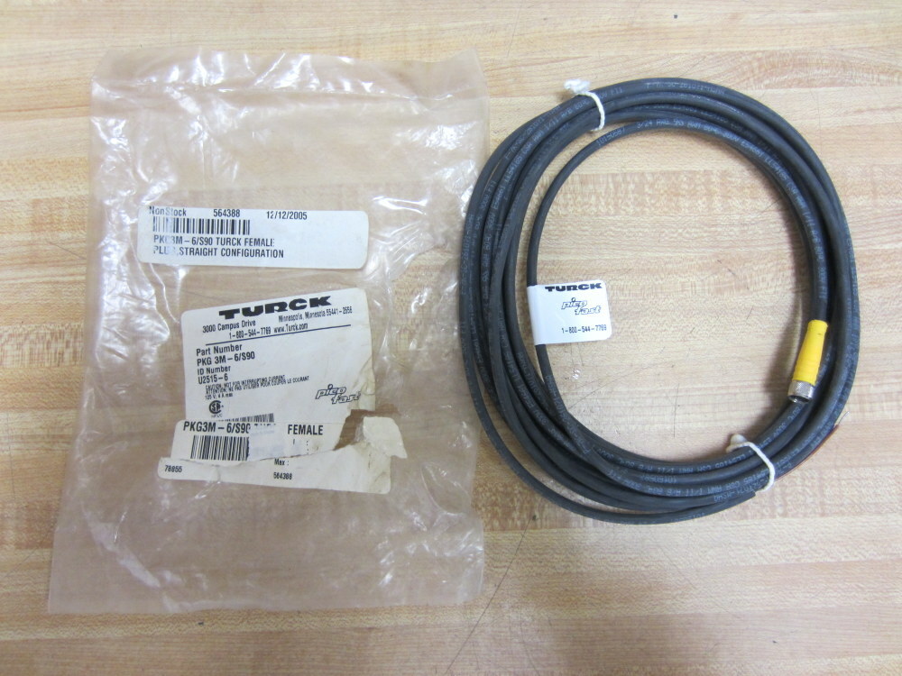 Turck PKG 3M-6/S90 Cordset U2515-6