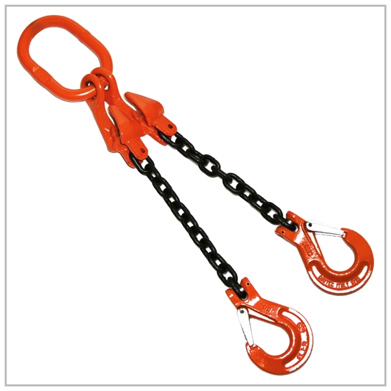 9/32″ x 10′ ft Adjustable Chain Sling w/ Safety Latch Hooks Grade 100 Lifting