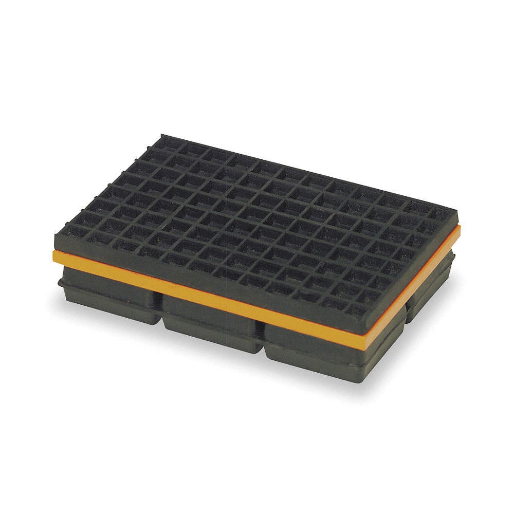 MASON MWSW8X8 Vibration Isolator Pad,1 1/4 in H 2LVP4