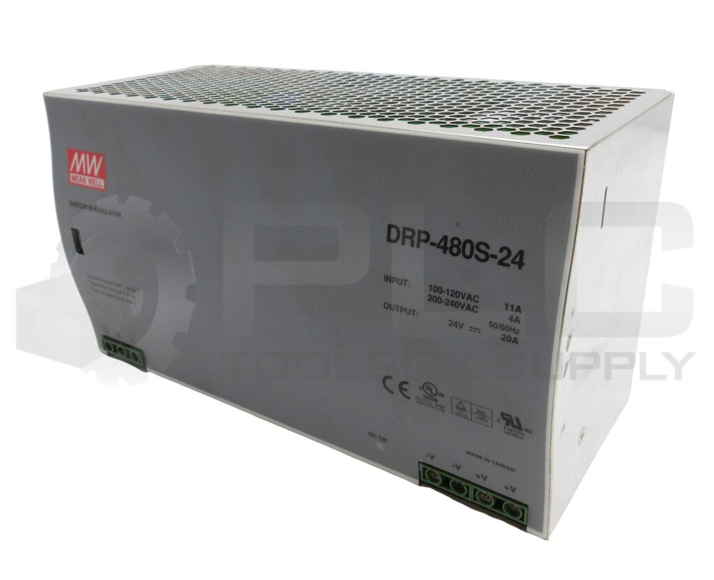 NEW MEAN WELL DRP-480S-24 SWITCHING REGULATOR 100/120VAC 11A; 200/240VAC 4A