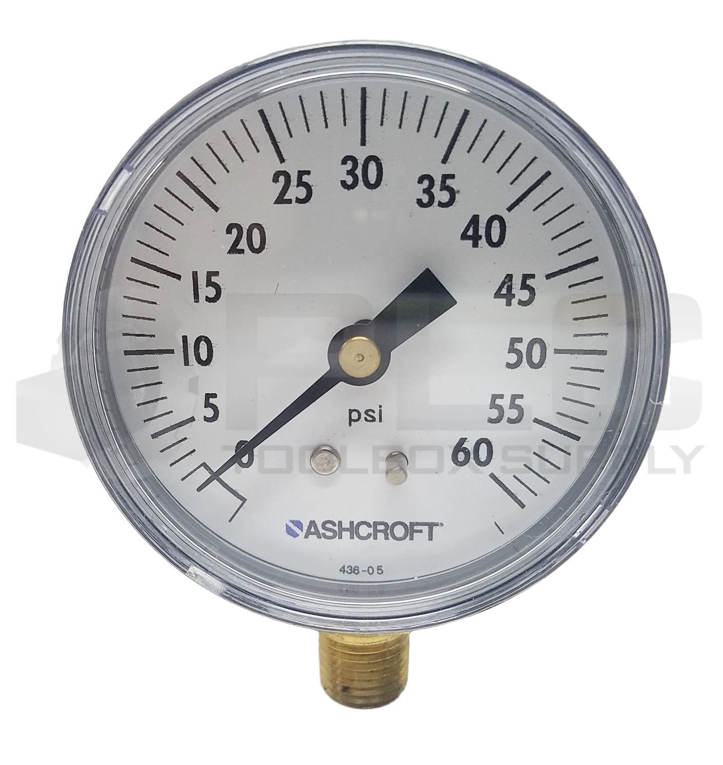 LOT OF 3 NEW ASHCROFT 25W1005PH 02L 60# GAUGE SIZE: 2-1/2, 1/4NPT 0-60PSI